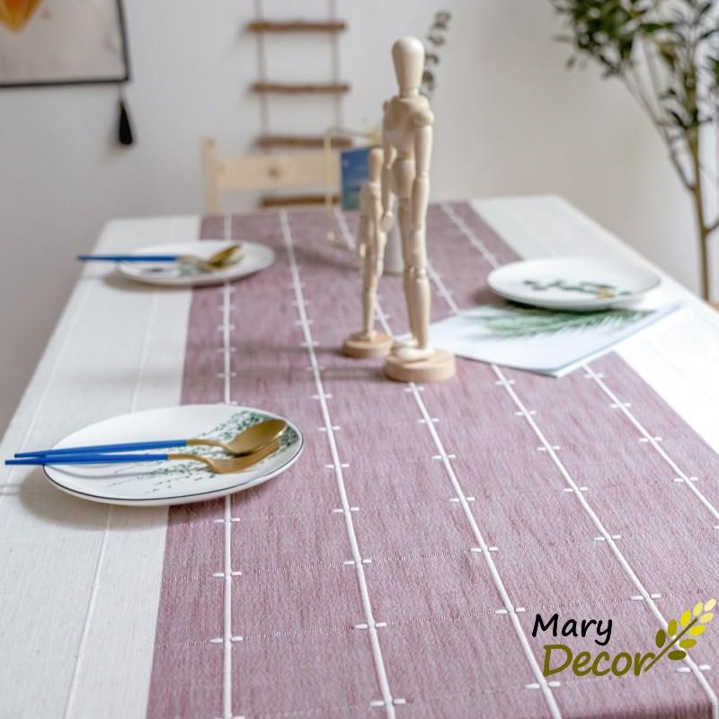 Khăn trải bàn cao cấp Mary Decor chất liệu cotton thêu - KBCC13