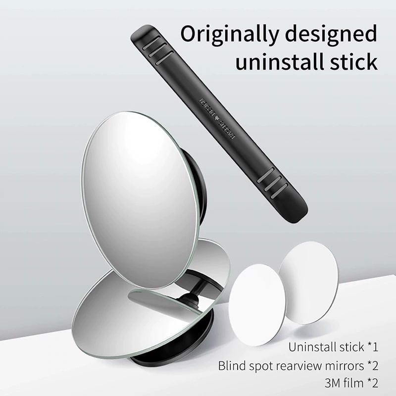 Gương cầu lồi Baseus Full View Blind Spot Rearview Mirrors (Bộ 2 cái) mở rộng góc nhìn, chống điểm mù cho xe hơi - Hàng chính hãng