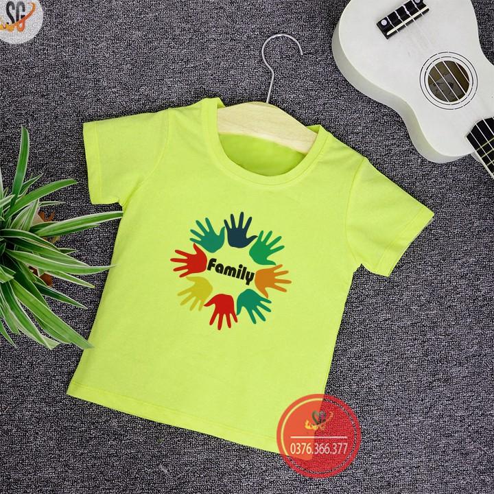 Áo thun trẻ em FAMILY - Thun Cotton thoải mái - Nhiều màu TEGD303