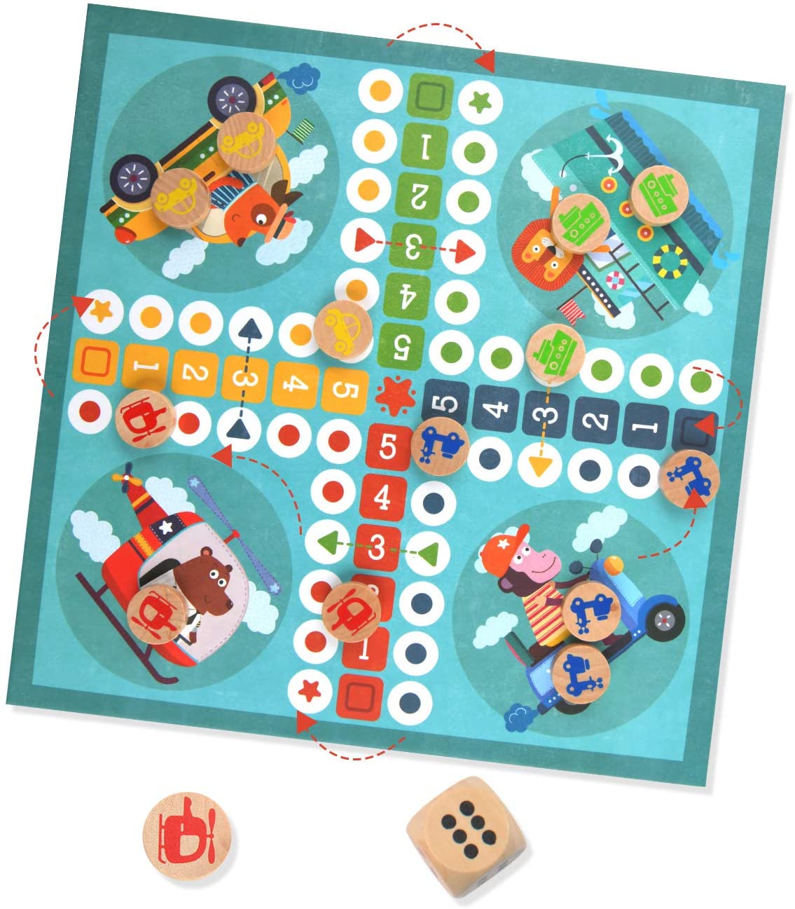 Bộ đồ chơi 16 trong 1 tổng hợp các loại cờ - chính hãng Mideer Classic Games 16 in 1 MD2038