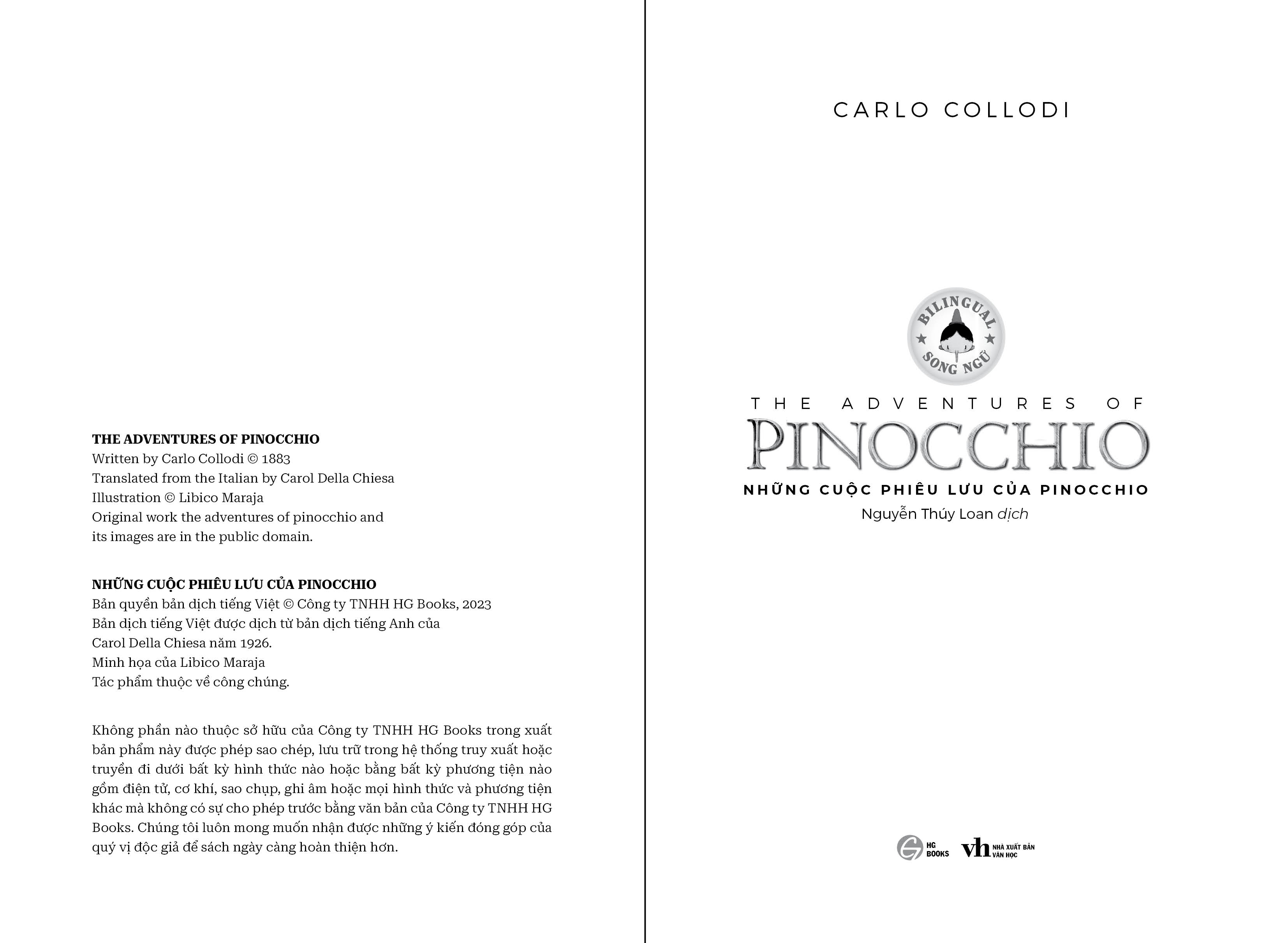 Pinocchio - Cậu bé người gỗ bản Song ngữ Việt - Anh (kèm audio + note từ vựng)