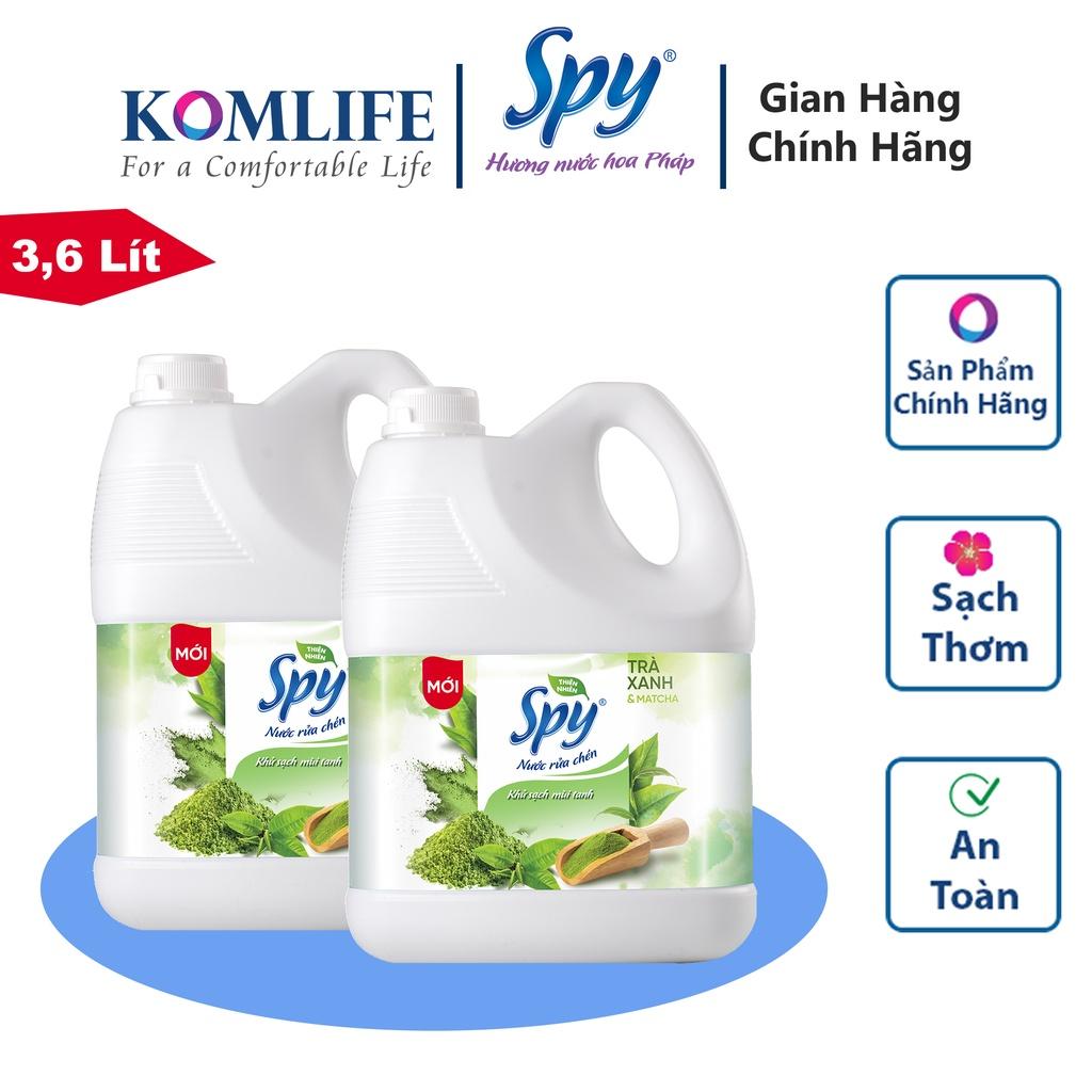 Nước rửa chén bát SPY thiên nhiên 3600 ml hương Quế, hương Gừng Sả thơm dịu nhẹ