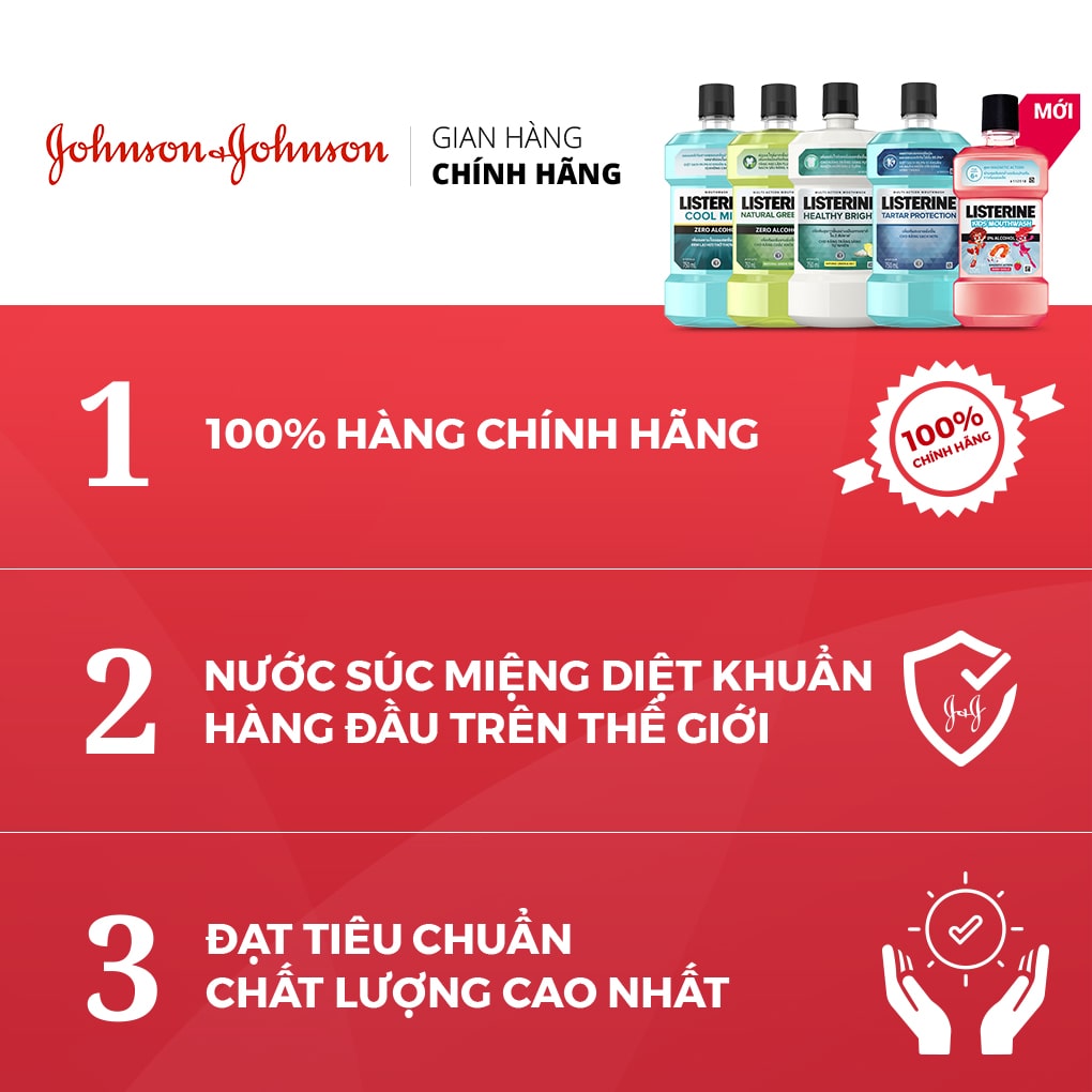 Bộ 2 Chai Nước Súc Miệng làm trắng răng LISTERINE HEALTHY BRIGHT 750mlx2 Chai