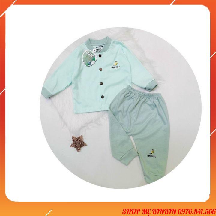 Bộ dài tay thu đông chất nỉ HNKIDS cho bé trai bé gái từ sơ sinh tới 1 2 3 4 5 6 7 8 9 10 11 12 13 14 15 16 17 18 tháng