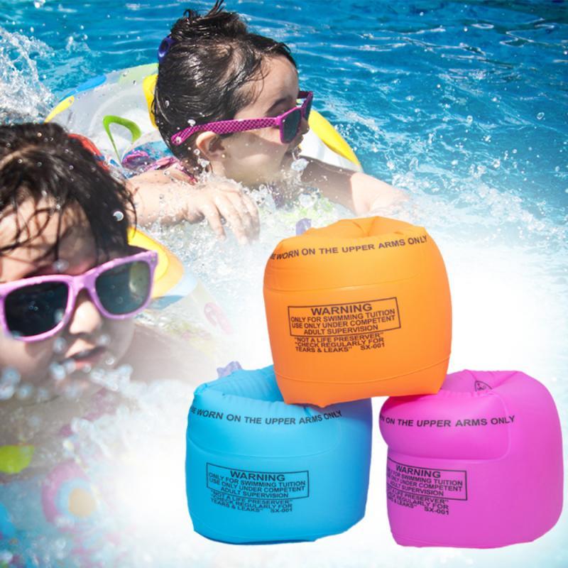 2pcs Kids Swimming Arm Ring Foldable PVC Safety Durable Inflatable Swimming Arm Band Rings Children Float Air Sleeves Circle