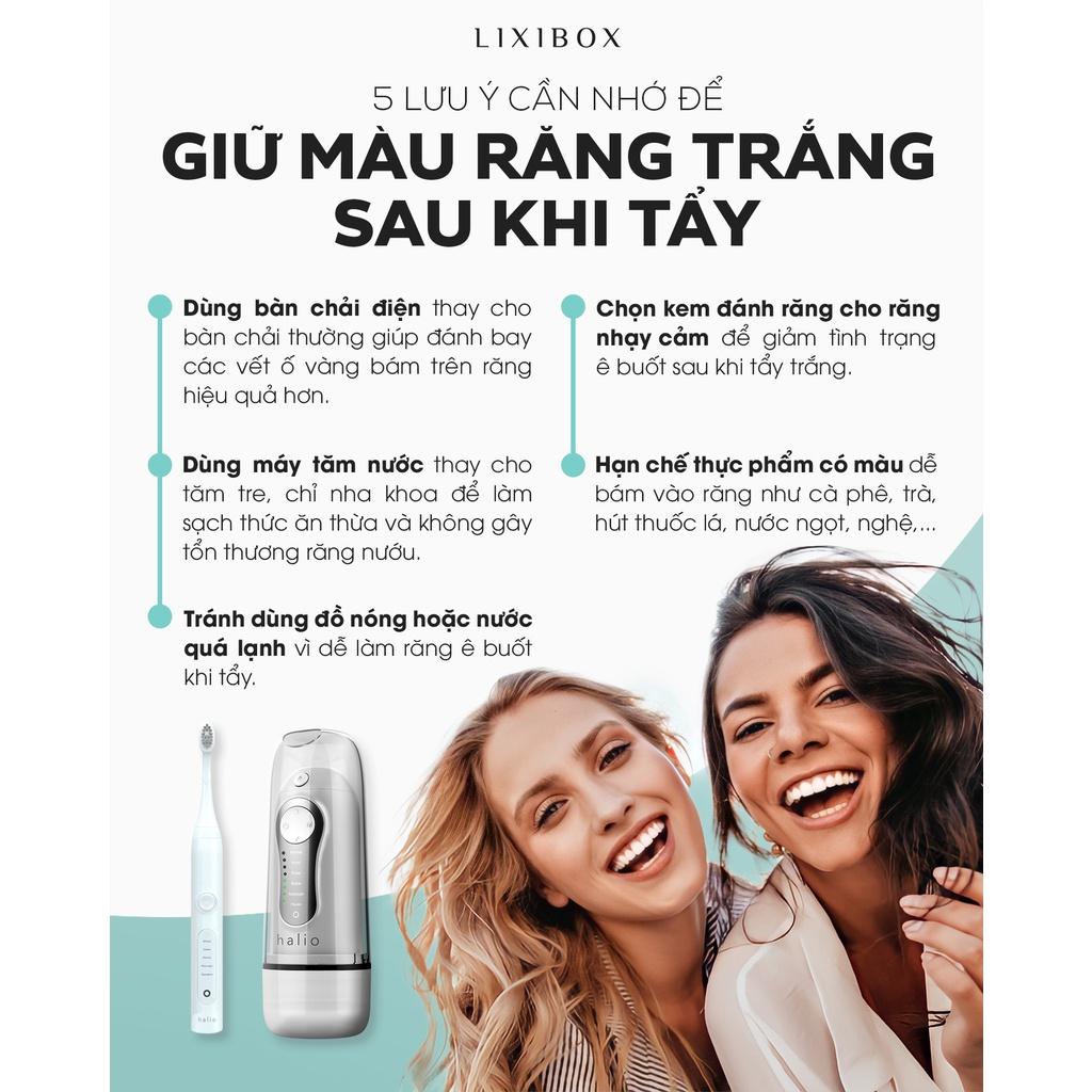 Combo Bàn Chải Điện Halio Sonic Whitening Toothbrush - Periwinkle và Tăm nước Halio Water Flosser