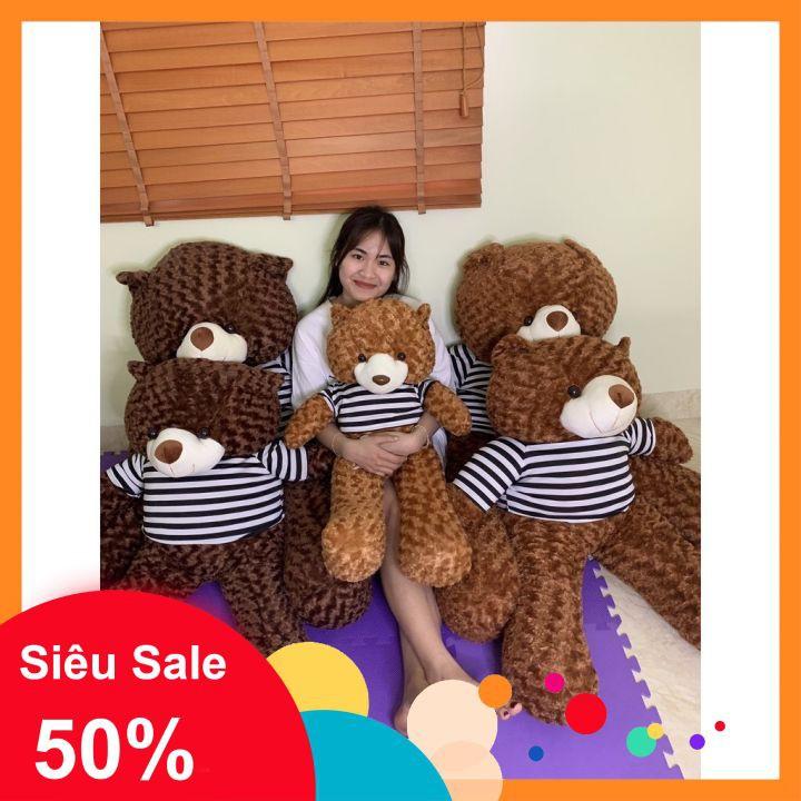 Gấu Bông Teddy 0,95m-1m1-1m3 Gấu Bông To, Gối Ôm Hình Thú Teddy Nâu Bự Khổng Lồ Siêu Đáng Yêu - MH06