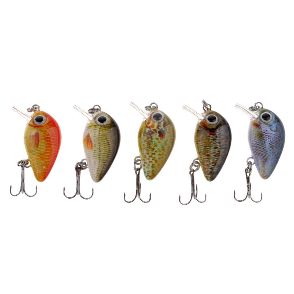 10Pcs Micro Crank Baits Bass Swimbaits Tackle Hard Bait Minnow Fishing Lures