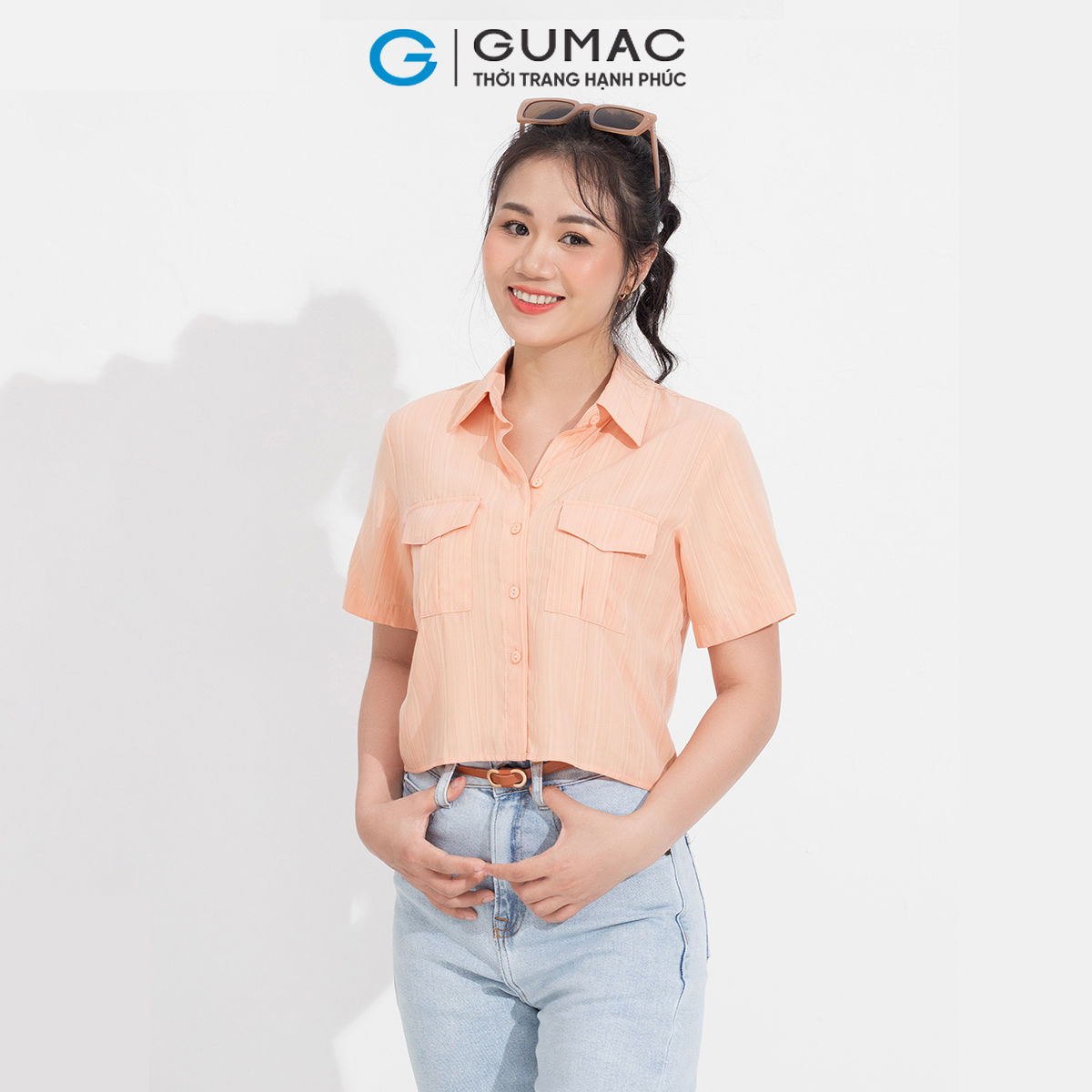 Áo sơ mi kiểu túi hộp GUMAC AD05071