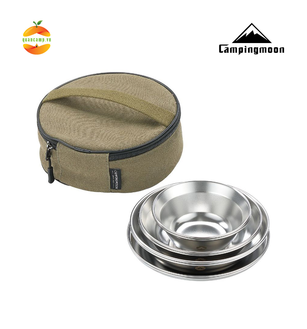 Bộ bát chén đĩa inox Campingmoon S395-2S (8 món)