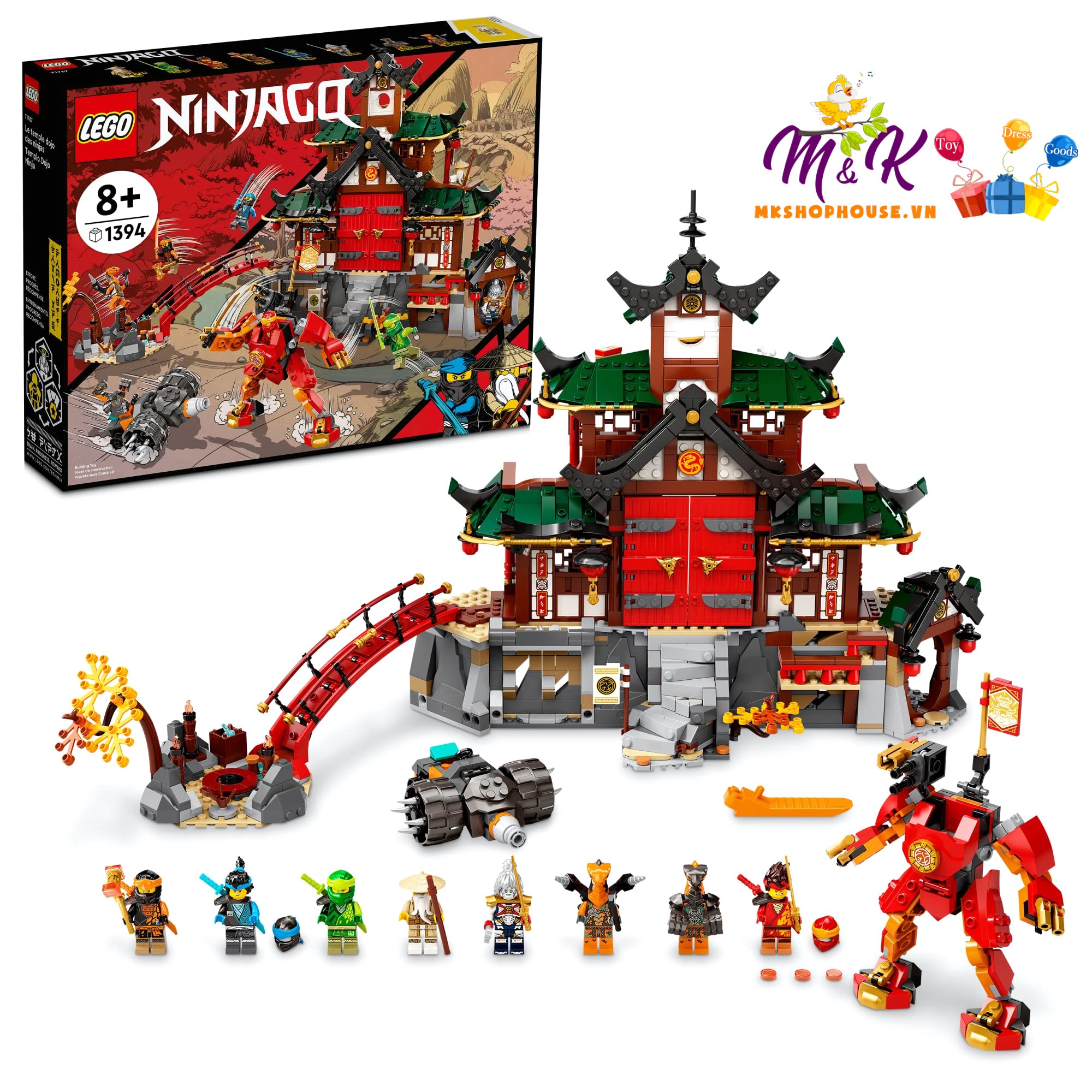 LEGO Ninjago 71767 Tu viện của Chiến Binh (1394 chi tiết)