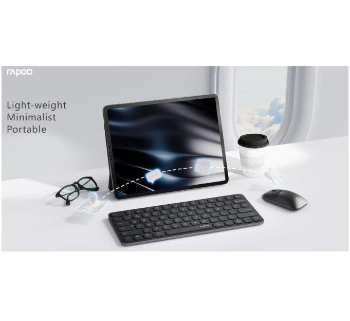 [ Hàng Chính Hãng ] Bàn phím không dây Rapoo E9050L - Bluetooth &amp; WIFI 2.4G - dùng cho Windows &amp; Mac - BH 24 tháng