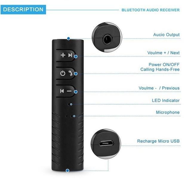 Đầu thu phát chuyển đổi Bluetooth với Jack 3.5mm kết nối âm thanh nhanh chóng