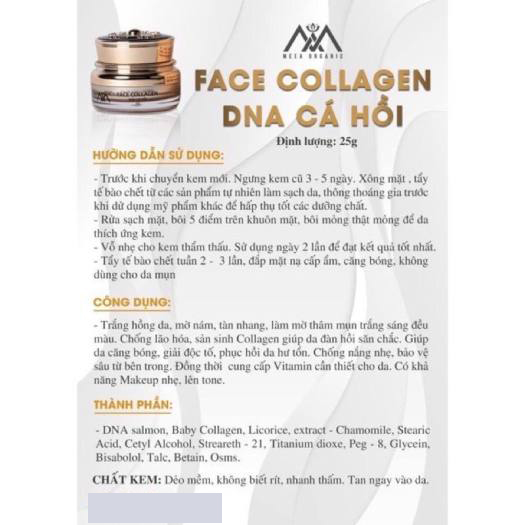 KEM FACE COLLAGEN DNA CÁ HỒI 25G