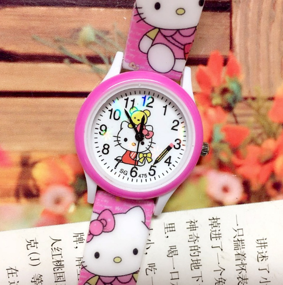 Đồng Hồ Trẻ Em KITTY22 DH10 Hình Hello Kitty cho bé gái (Hình Chụp Thật