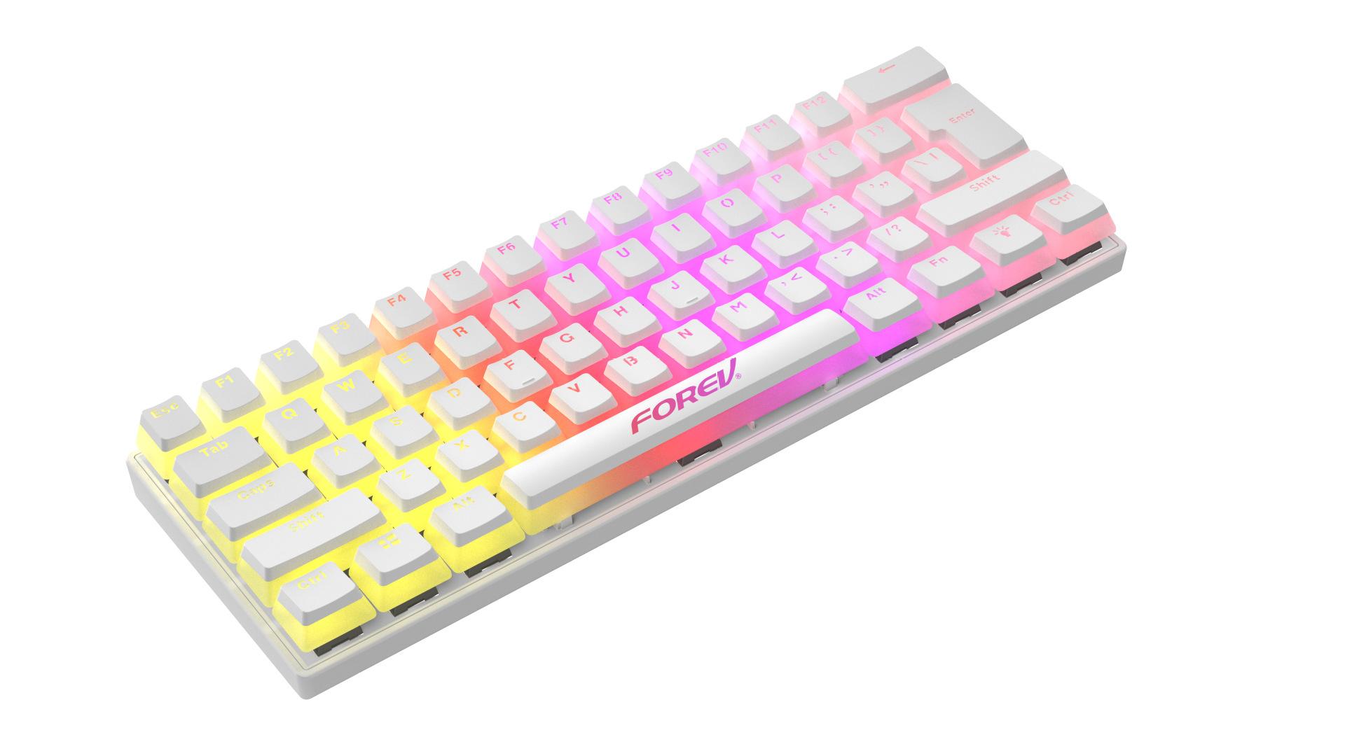 Đảm Bảo Chất Lượng Pudding Keycap Bàn Phím Cơ FV61S Chơi Game Thể Thao Điện Tử Xanh Trục Ranh Giới Tách Bàn Phím Cơ