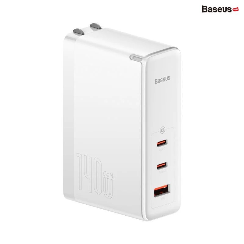 Củ Sạc Nhanh Baseus GaN5 Pro Fast Charger 140W (kèm cáp C to C , Type C*2 + USB, PD/ QC4.0/ QC3.0/ AFC/ FCP Quick-Charger) Hàng chính hãng