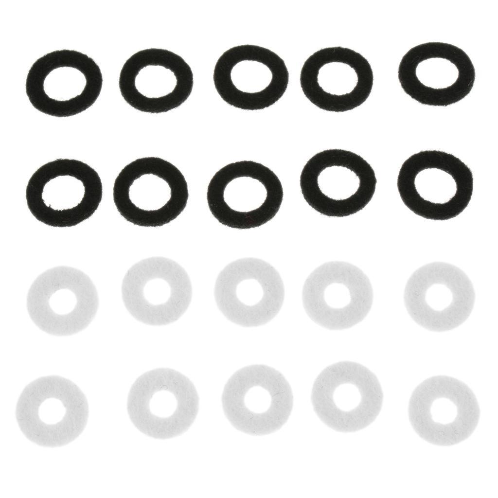 10pcs/pack Trumpet Wool Felts Washer Cushion for Trumpeter - Black