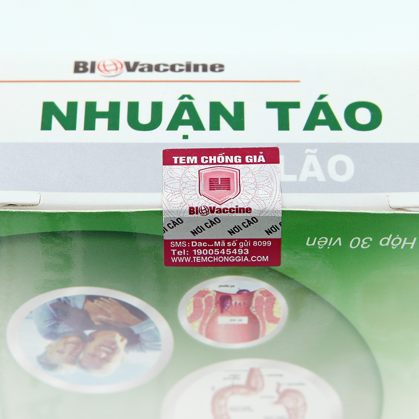 Thực phẩm chức năng Biovaccine Nhuận táo ngũ lão (hộp 30 viên) - hỗ trợ điều trị và phòng ngừa trĩ, táo bón