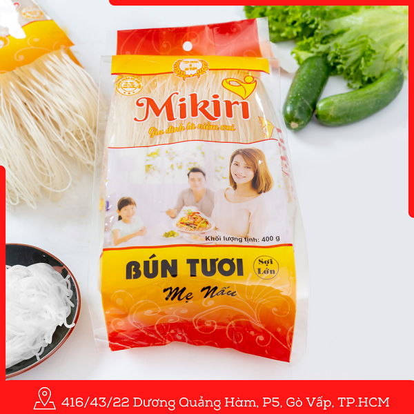 2 Gói Bún Tươi 400g ( Sợi Lớn)