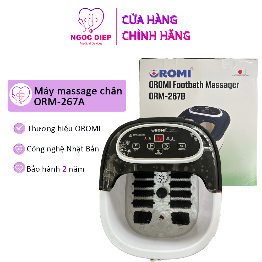 Bồn massage ngâm chân OROMI ORM-267B - Máy mát xa chân thư giãn tự động làm nóng nước