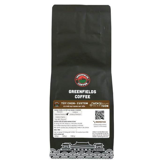 Cà phê nguyên chất CAO CẤP Robusta Premium Plus Greenfields Coffee Phin/Espresso 250G