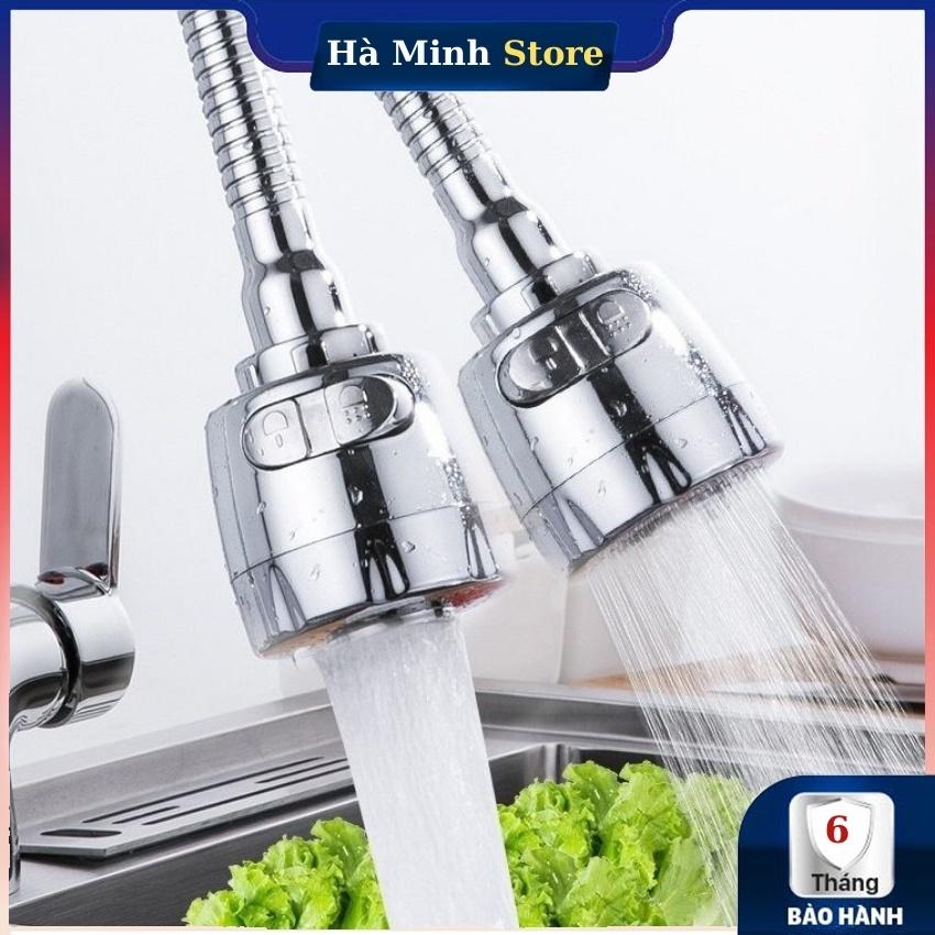 Đầu Nối Vòi Rửa Chén Bát Tăng Áp Xoay 360 Độ Inox, 2 Chế Độ - Đầu Nồi Vòi Bồn Nước Rửa Chén Thông Minh