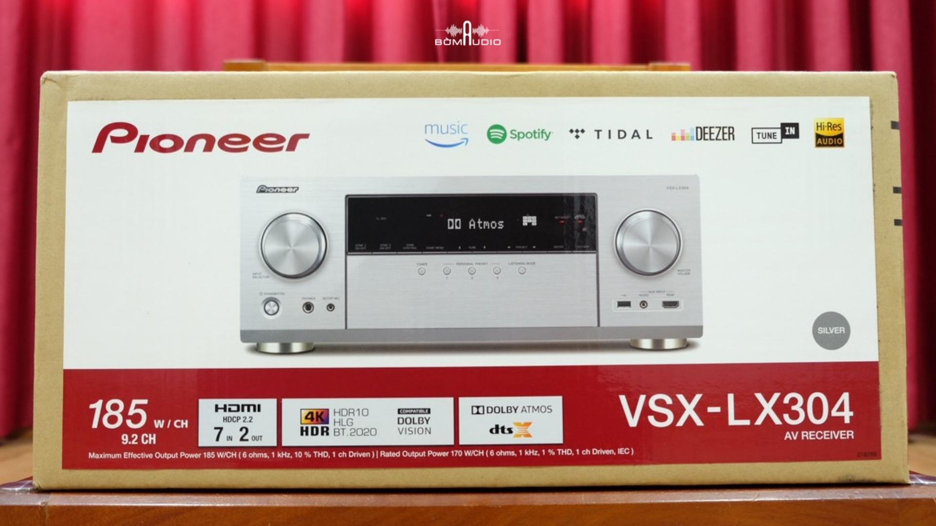 PIONEER VSX-LX304 | AMPLY XEM PHIM NGHE NHẠC 9.2 KÊNH | Chuẩn 4K - IMAX Enhanced - Dolby Atmos/DTS:X - Stream Nhạc Số Đa Phòng - Công Suất Khủng 185W/Kênh | Hàng Chính Hãng _ Mới 100%