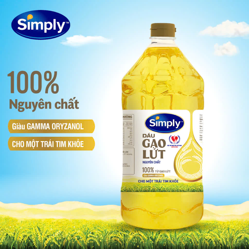 Dầu gạo lứt Simply 2L