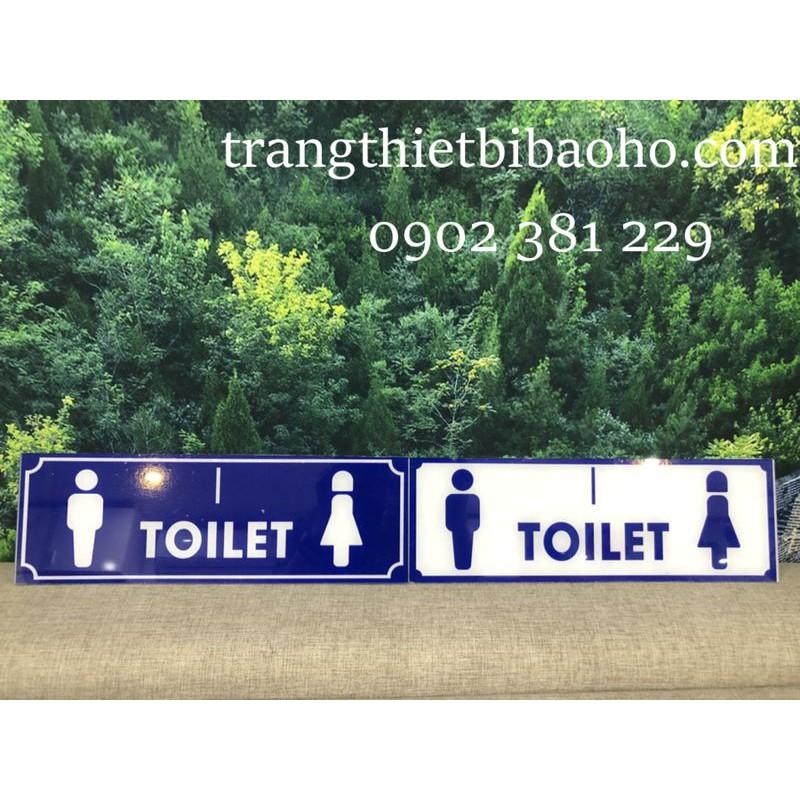 Bảng nhà vệ sinh, toilet, WC nam nữ bằng nhựa Mica 10*30cm