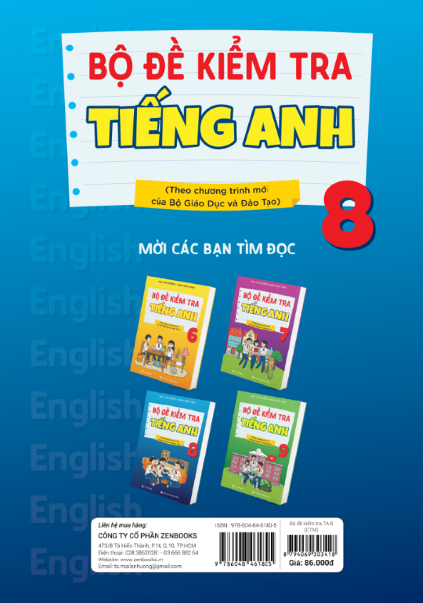 Bộ Đề Kiểm Tra Tiếng Anh 8