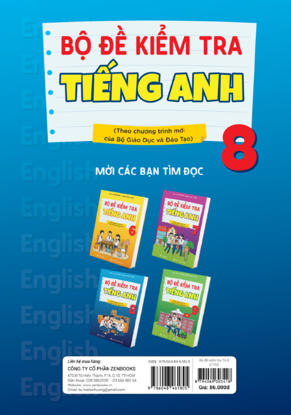 Bộ Đề Kiểm Tra Tiếng Anh 8 (Chương Trình Thí Điểm)