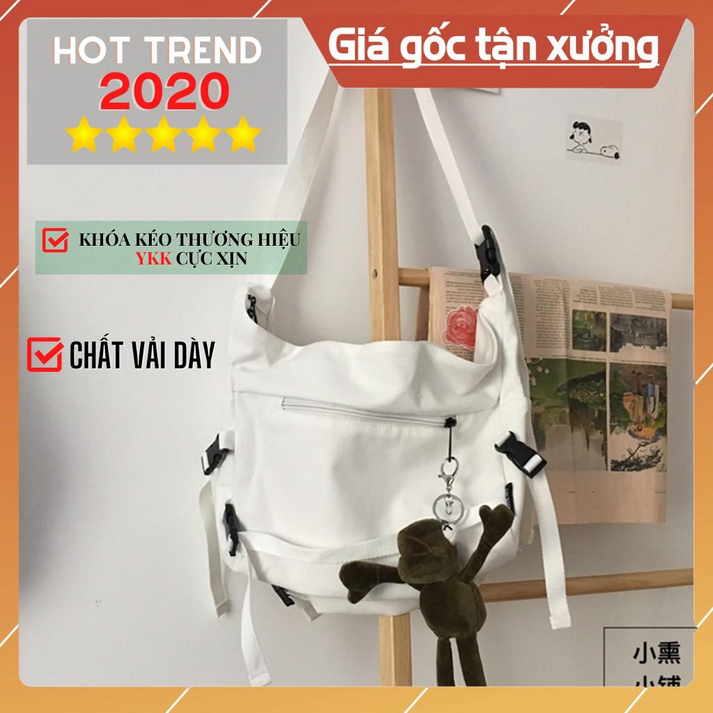 Camkết hàng xịn Túi Đeo Chéo Canvas Cỡ Lớn Thời Trang Hàn Quốc Học Sinh Sinh Viên