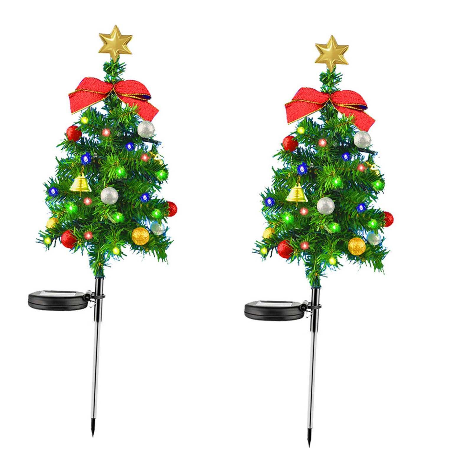 Christmas Tree Solar Light Outside Solar Pathway Lights Garden Lights for Landscape Garden Holiday Porch Patio