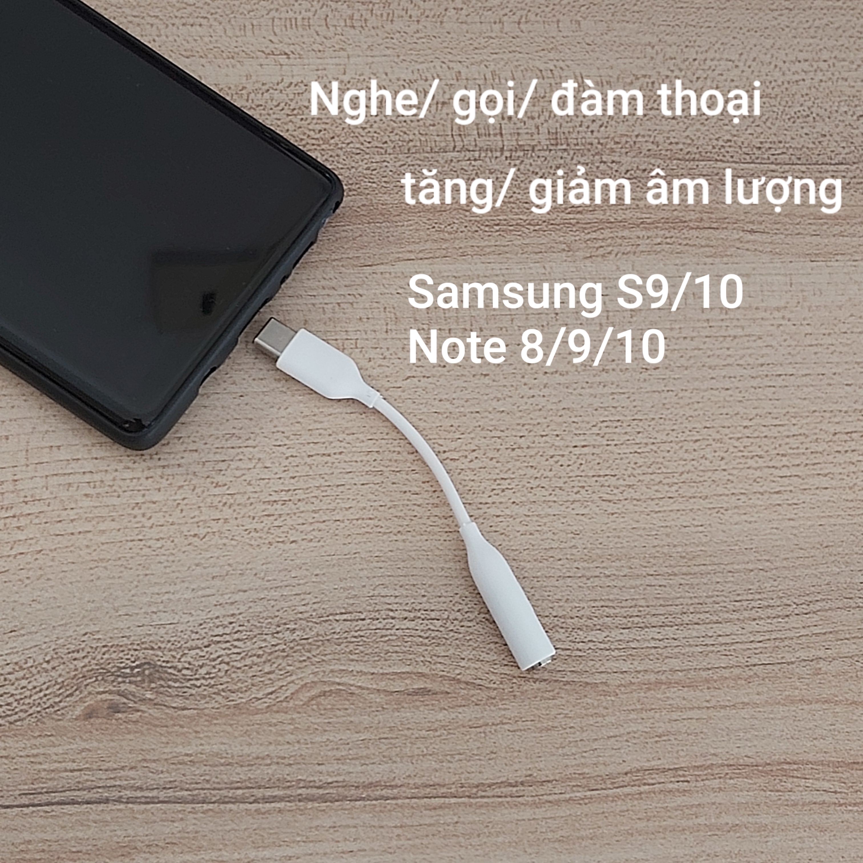 Cáp chuyển tai nghe Type-c ra 3.5mm, hỗ trợ nghe/ gọi/ đàm thoại cho Samsung