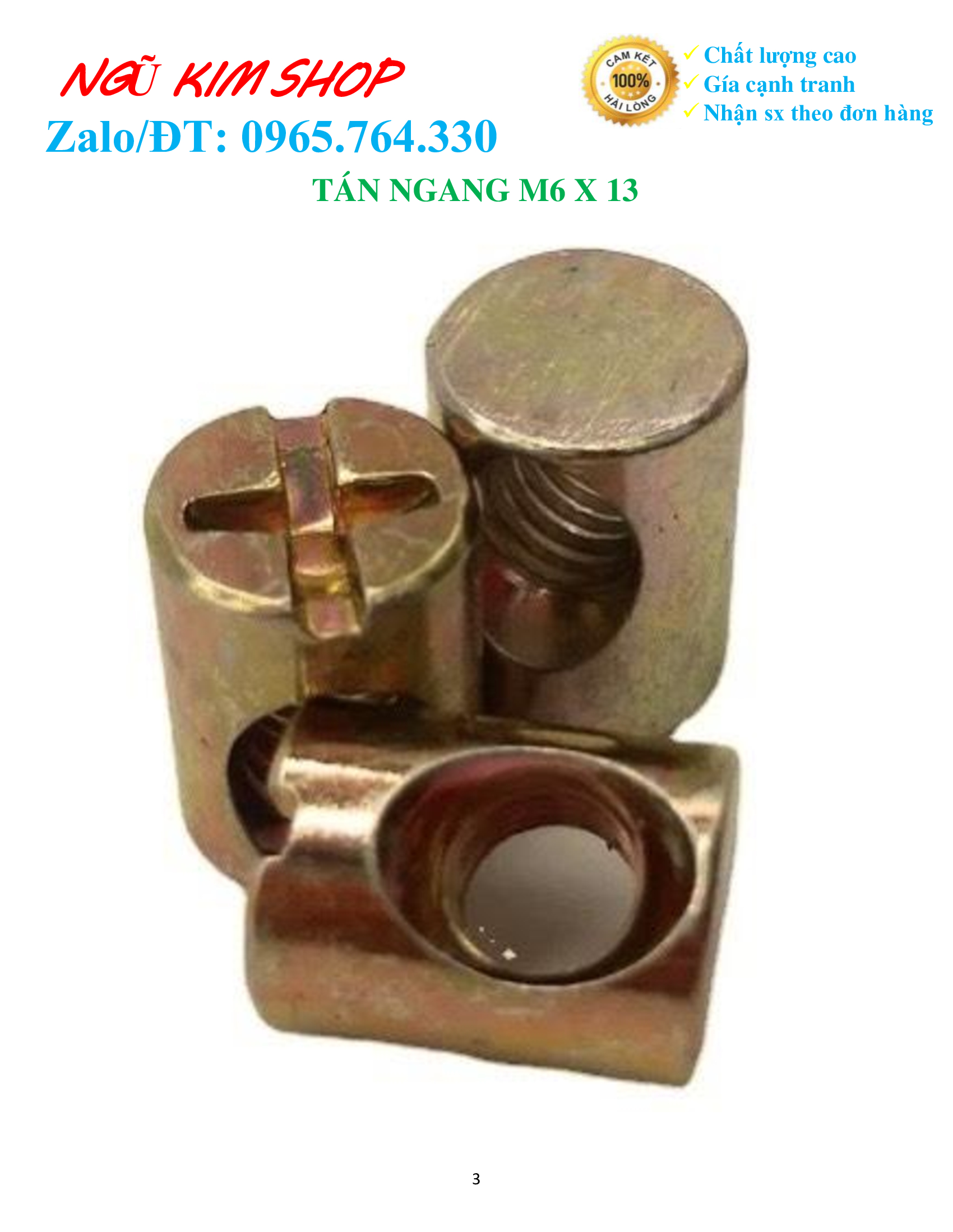 TÁN NGANG M6 x 13