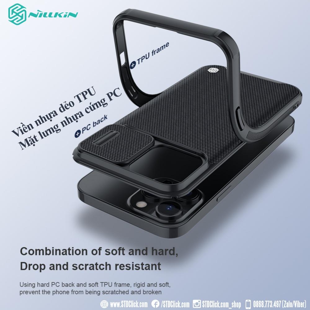 ỐP LƯNG DÀNH CHO ĐIỆN THOẠI IPHONE 13 PRO MAX NILLKIN TEXTURED PRO NYLON FIBER BẢO VỆ CAMERA