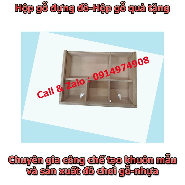 Hộp gỗ hình chữ nhật/Hộp gỗ đựng trang sức/Hộp gỗ đựng đồ nhiều ngăn