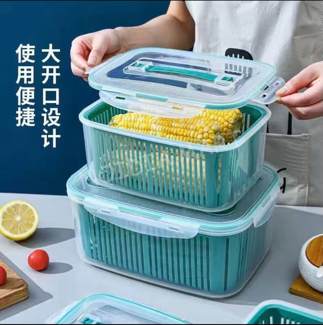 HỘP ĐỰNG ĐỒ TỦ LẠNH ĐA NĂNG 2 LỚP CAO CẤP THIẾT KẾ 2 IN 1