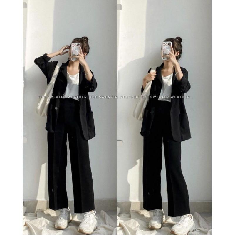Áo vest blazer chất voan đũi mỏng cực mát