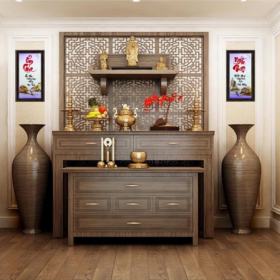 Tranh thư pháp chữ Cha Mẹ, tranh chữ An Tâm, treo phòng khách