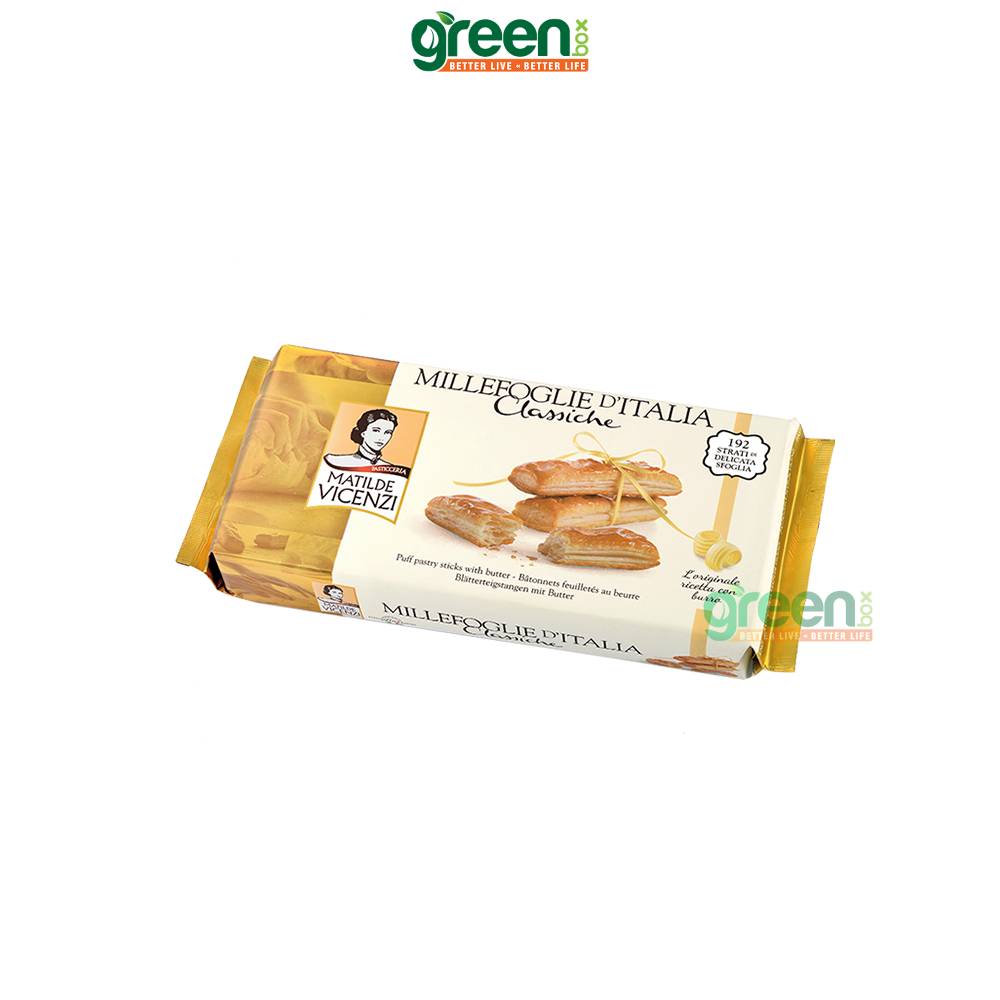 Bánh puff pastry nhập khẩu Ý nhân kem sữa Millefoglie D'italia Bocconcini 125g