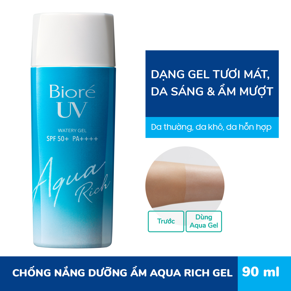 Gel Chống Nắng Màng Nước Dưỡng Ẩm Bioré UV Aqua Rich Watery SPF50+/PA++++ 90ml