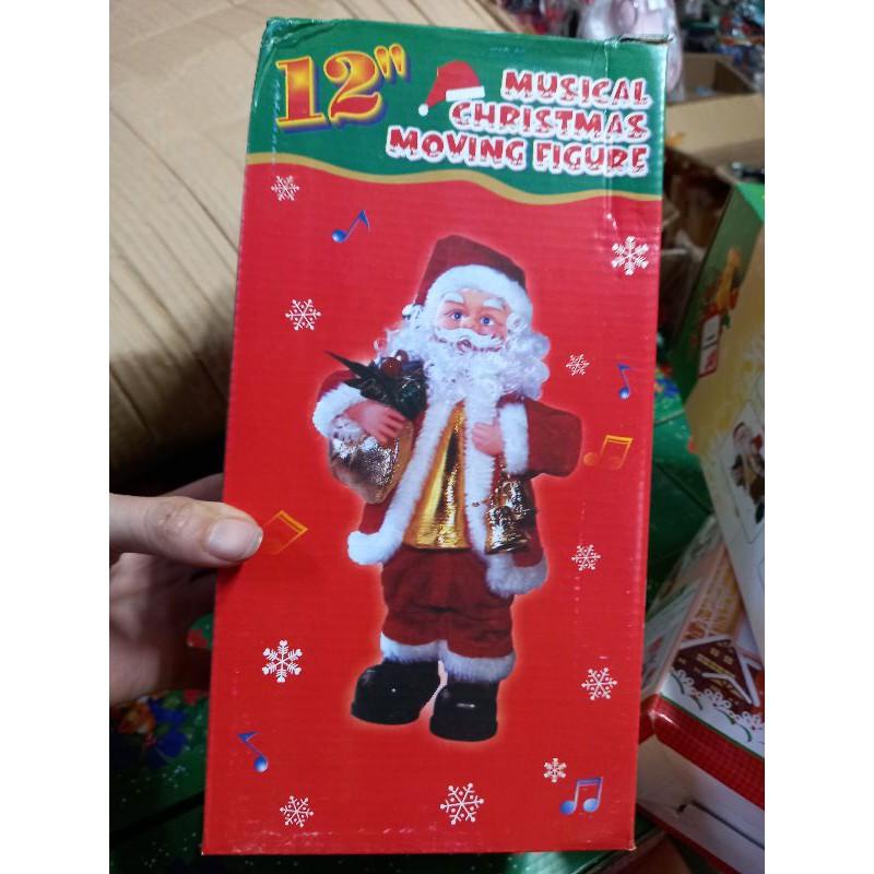 ÔNG GIÀ NOEL SIZE ĐẠI 30CM bin nhạc đèn