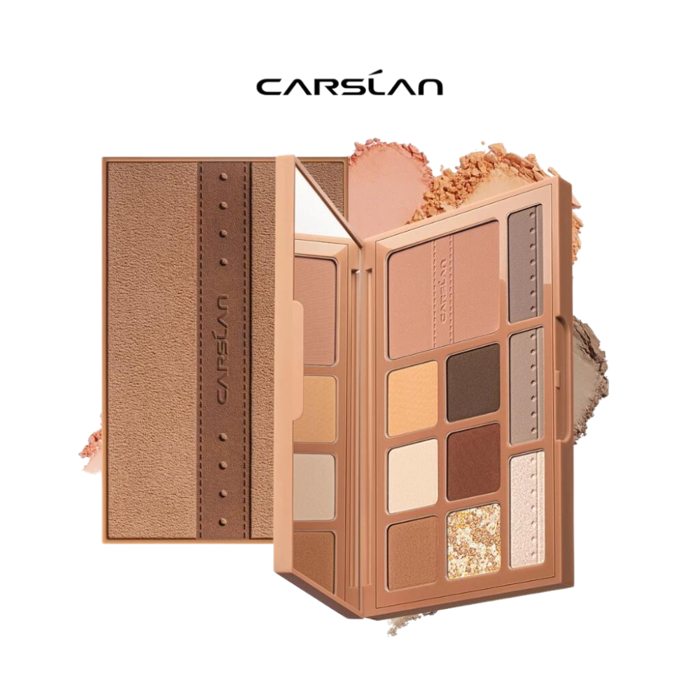 Bảng phấn mắt Carslan 10 màu Phấn má hồng Phấn bắt sáng Tạo khối 18g