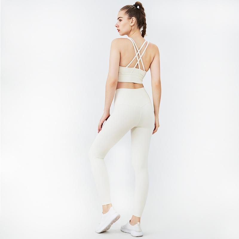 Yoga bộ áo ngực thể thao nữ và quần legging chạy bộ 2 mảnh bộ yoga thể thao tập thể dục bộ quần áo quần áo thể thao quần áo nữ Color: Black Size: M