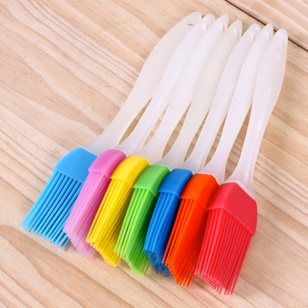 Combo 2 Cây Cọ Silicon Cán Trong Quét Dầu, Bơ, Kem Trang Trí Bánh - Hàng Loại 1