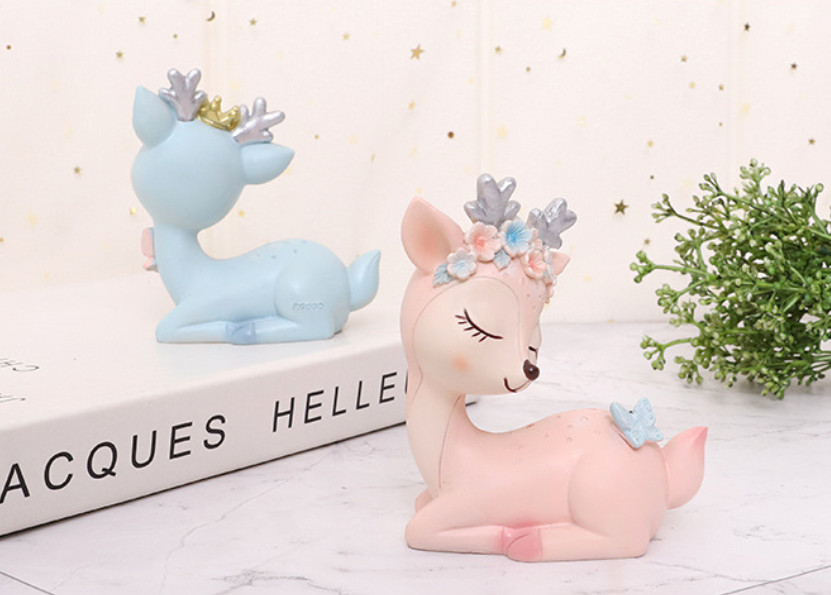 Cặp Hươu trang trí taplo xe ô tô - Set 2 Chú Hươu Cực Xinh Và Sang Trọng- Trang Trí Taplo Ô Tô