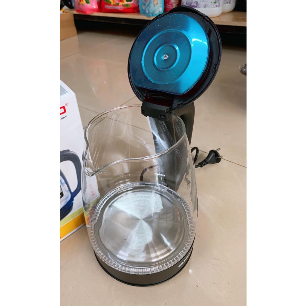 Ấm Siêu Tốc Thủy Tinh Cao Cấp COOKDD MINIIN 2 Lít Model GD -ST16 - Bình Siêu Tốc Có Đèn Led Tự Ngắt Khi Sôi - Hàng Chính Hãng