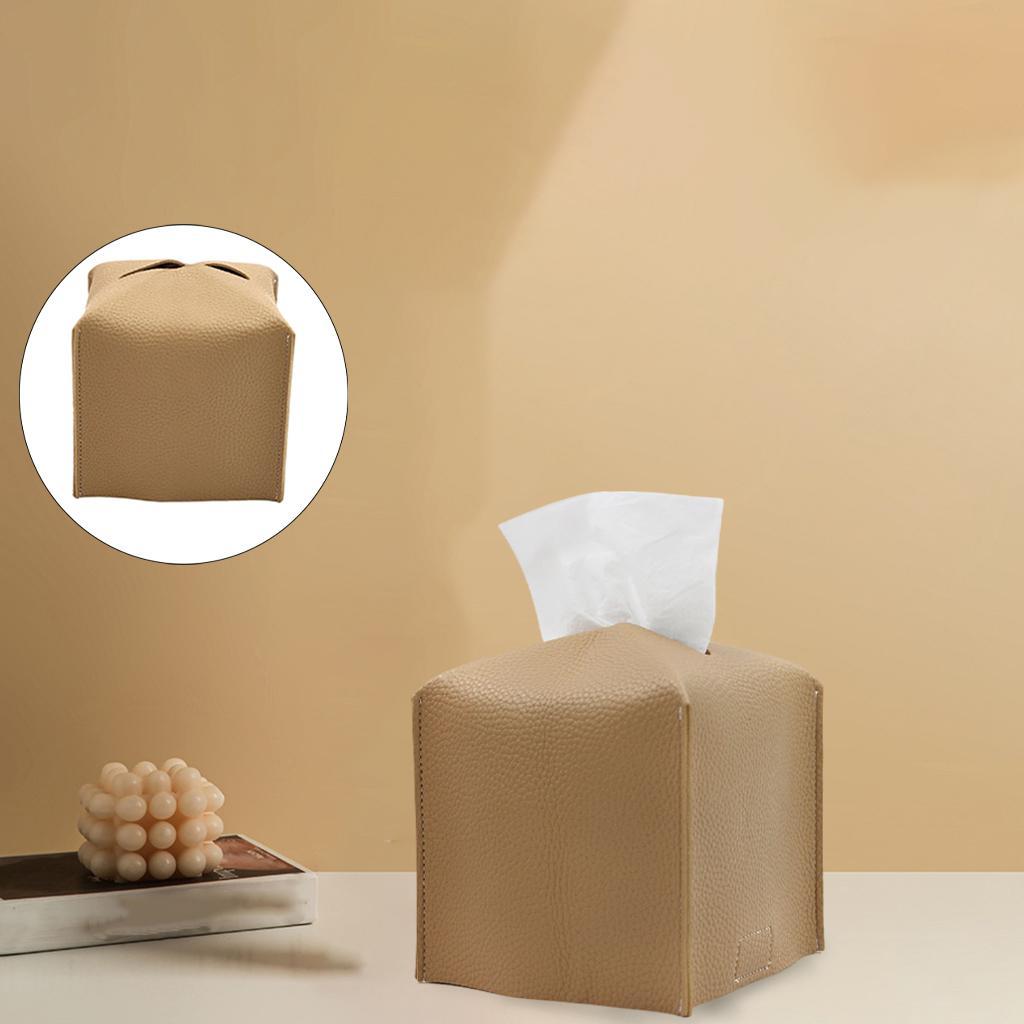 Creative Tissue Box Holder Leather for Bedroom Kitchen Dressers